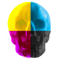 CMYK Skull