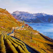 Swiss Alps from Lavaux