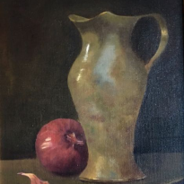 Vintage Jug with Red Onion