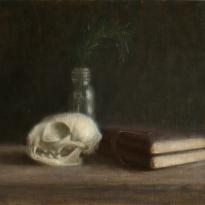 Skull, Notebook and Rosemary