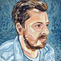Late night Self-Portrait (after Vincent).